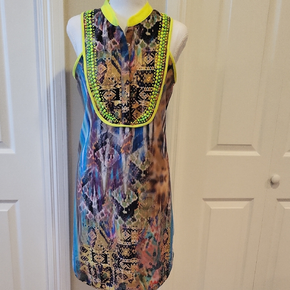 Ranna Gill Vibrant Patterned Mini Dress